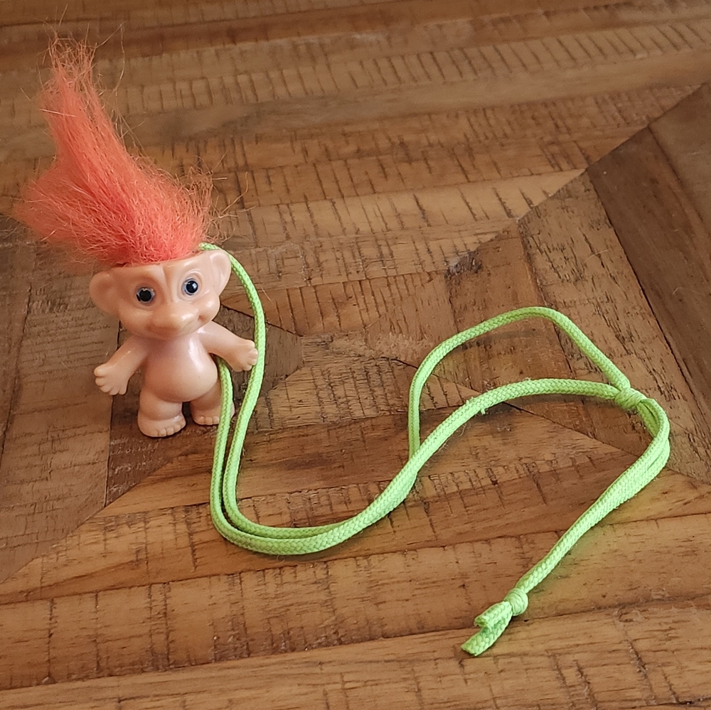 Vintage troll necklace